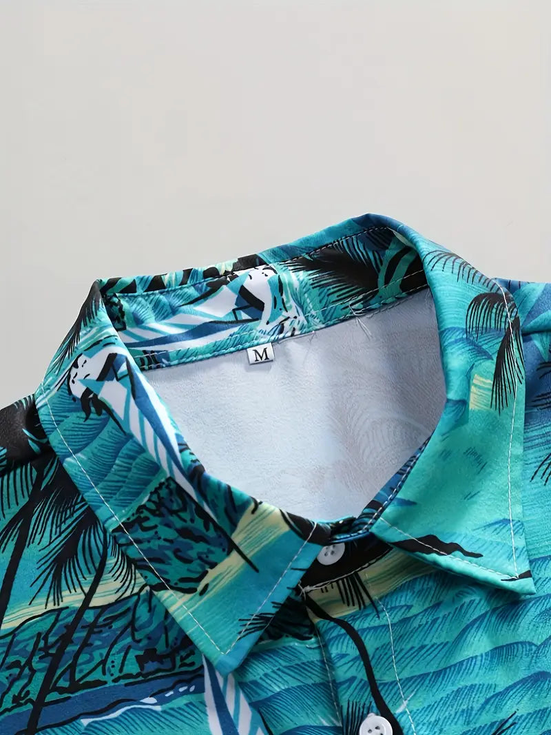 Camicia Palme Mare Uomo