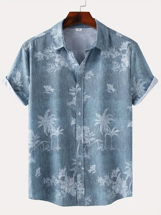 Camicia floreale blu