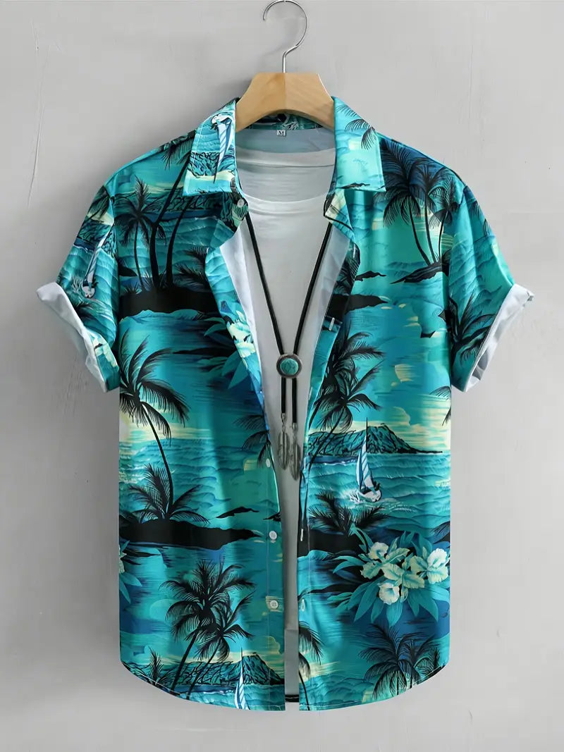 Camicia Palme Mare Uomo