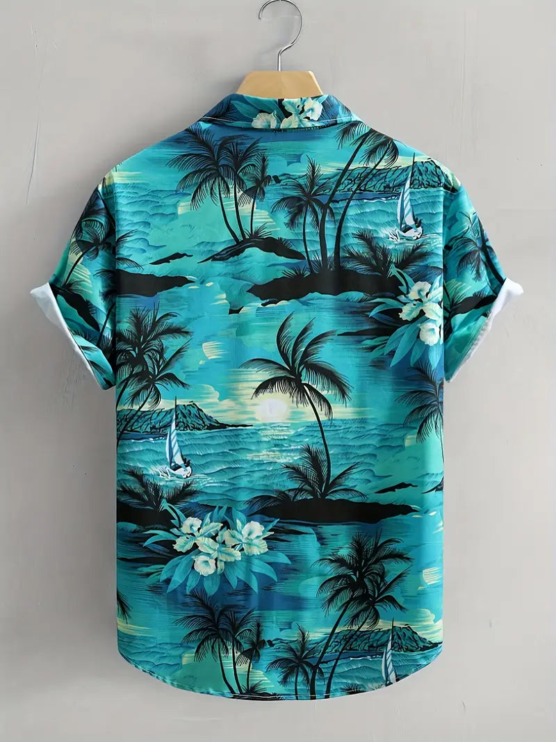 Camicia Palme Mare Uomo