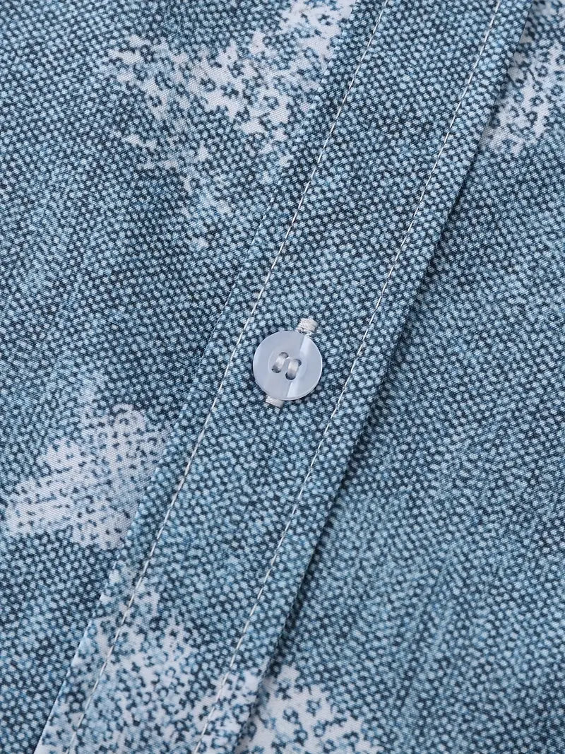 Camicia floreale blu