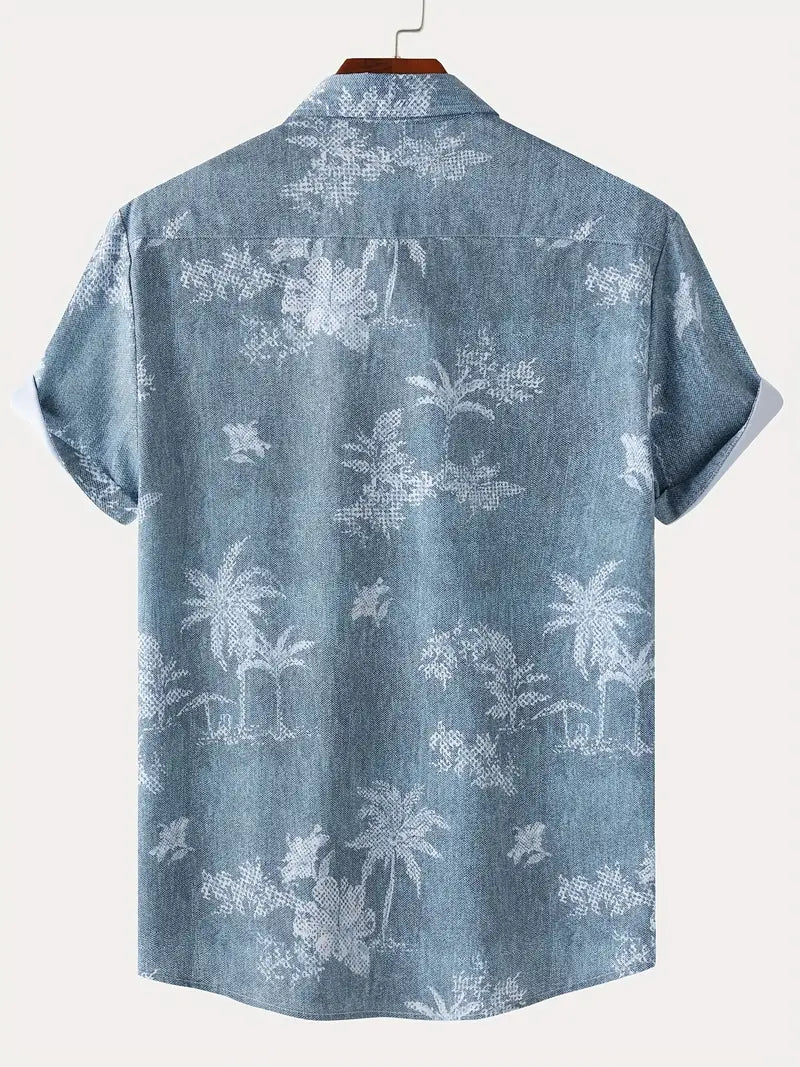 Camicia floreale blu