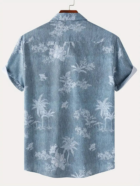 Camicia floreale blu