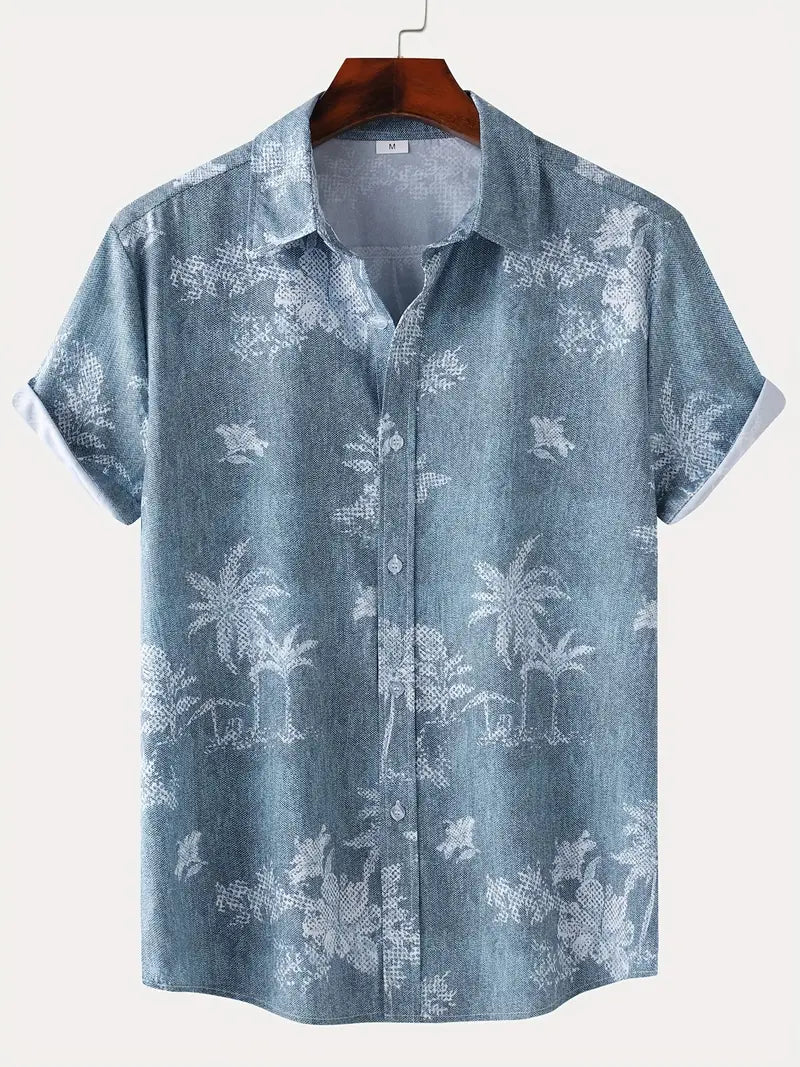 Camicia floreale blu