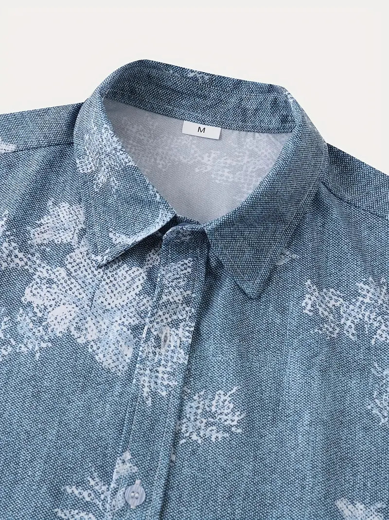 Camicia floreale blu