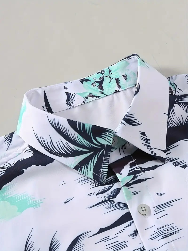 Camicia Palme Mare Uomo