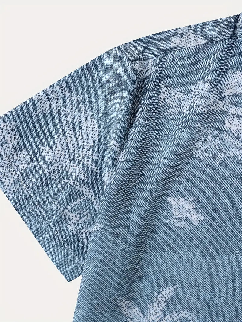 Camicia floreale blu